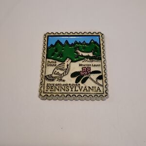 Pennsylvania State Bird and Flower Magnet